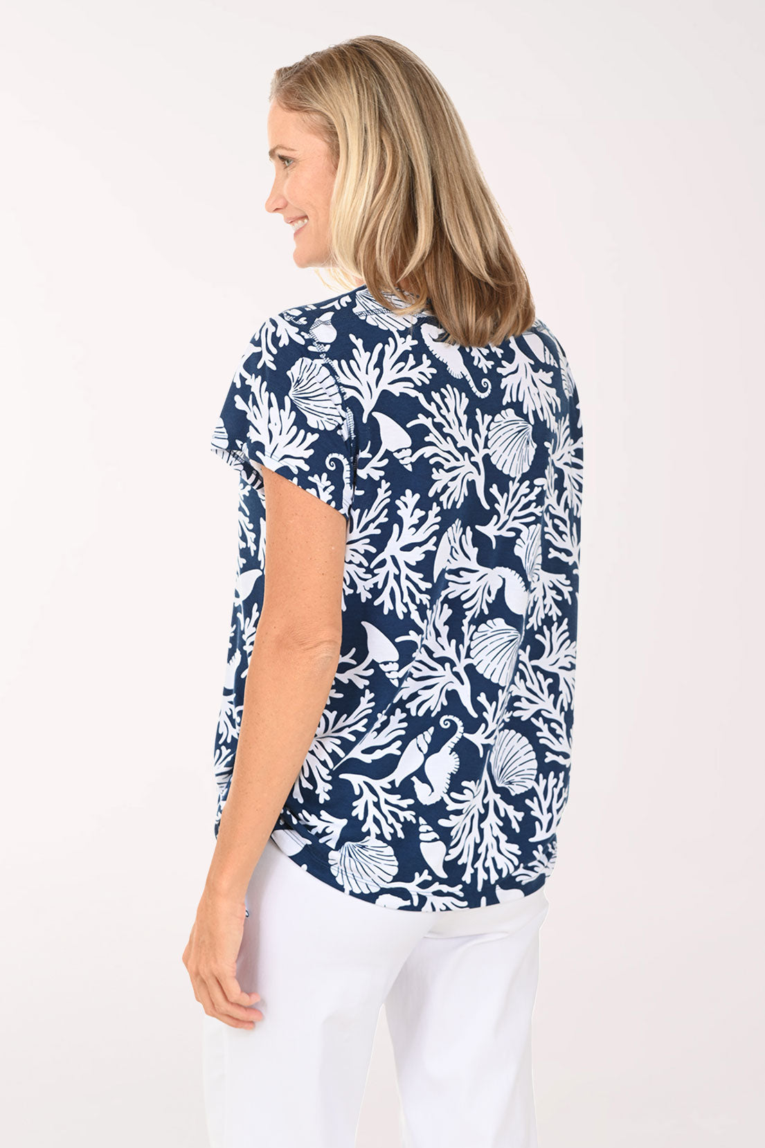 Seahorses Side Shirred Tee