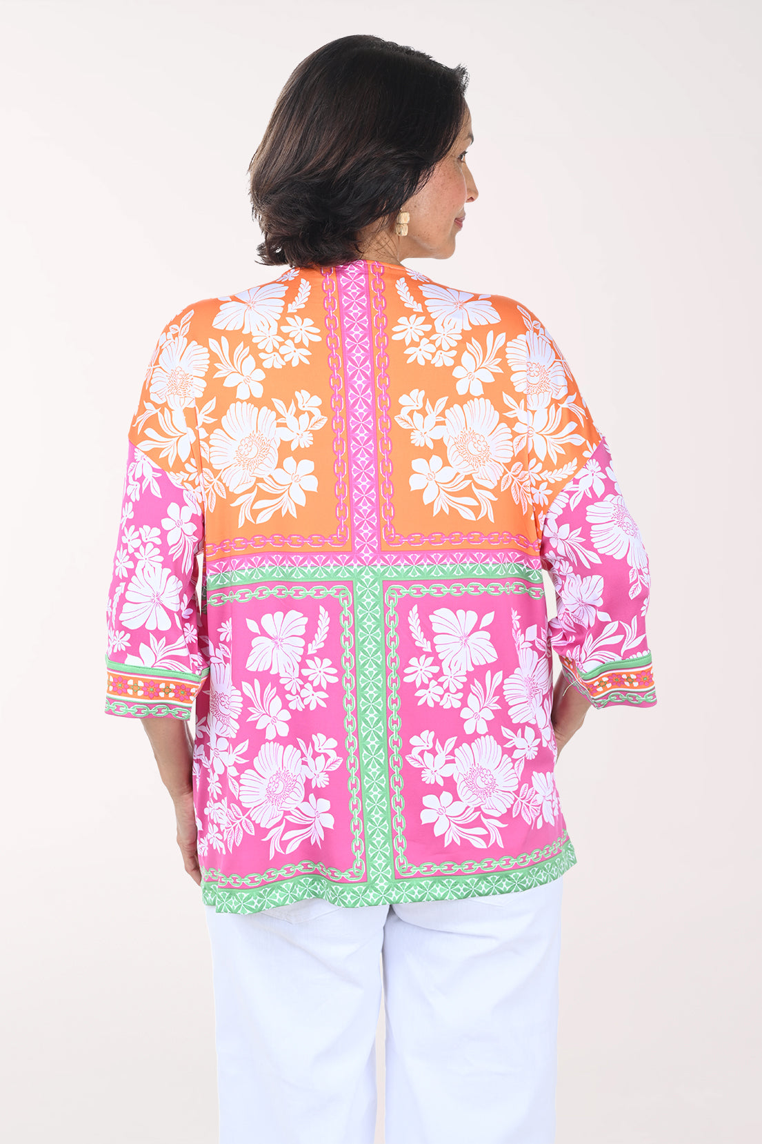 Hothouse Florals Embroidered Neck Tunic