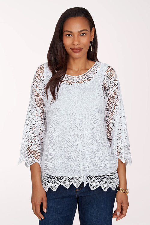 French Riviera Medallion Crochet Top
