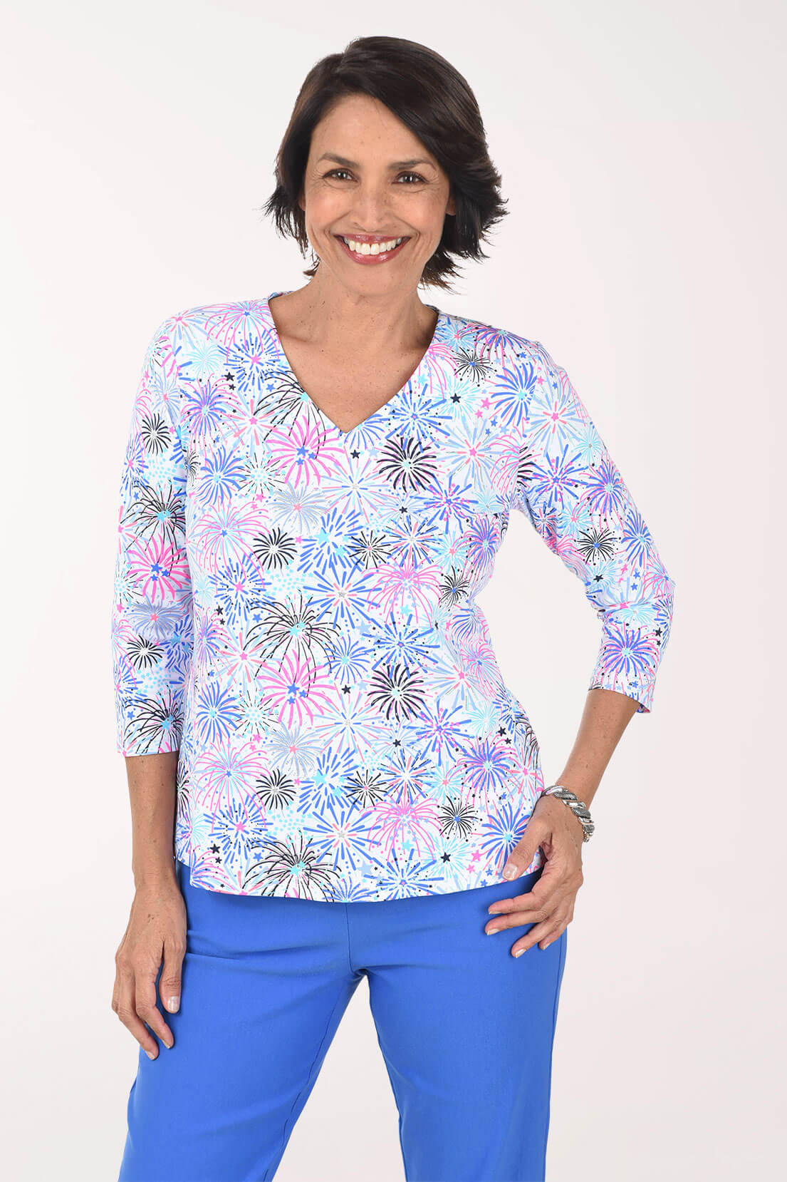 Fireworks UPF50+ V-Neck Top