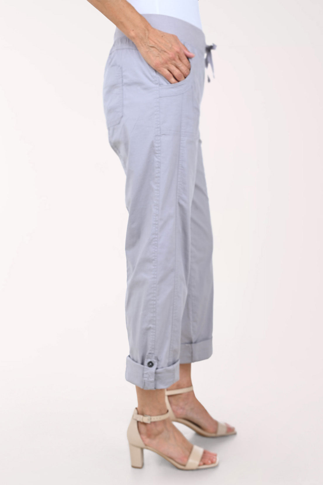 Solid Jemma Cotton Poplin Ankle Pant