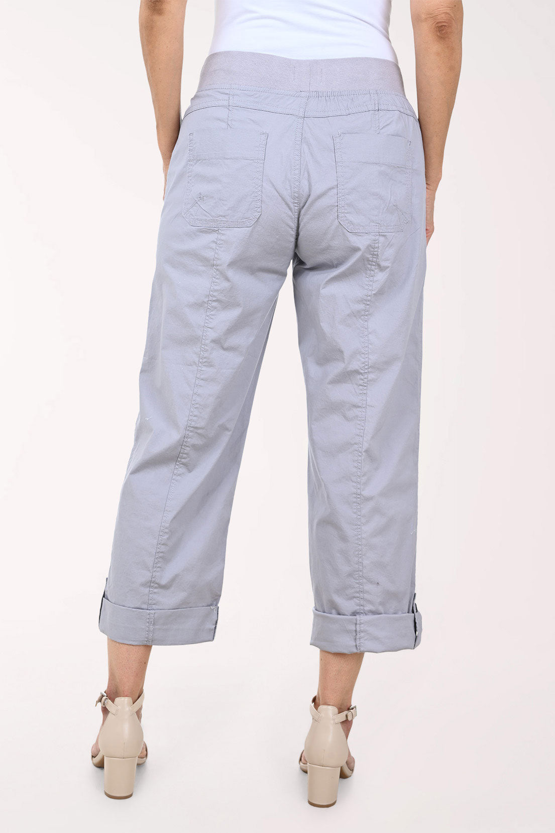 Solid Jemma Cotton Poplin Ankle Pant