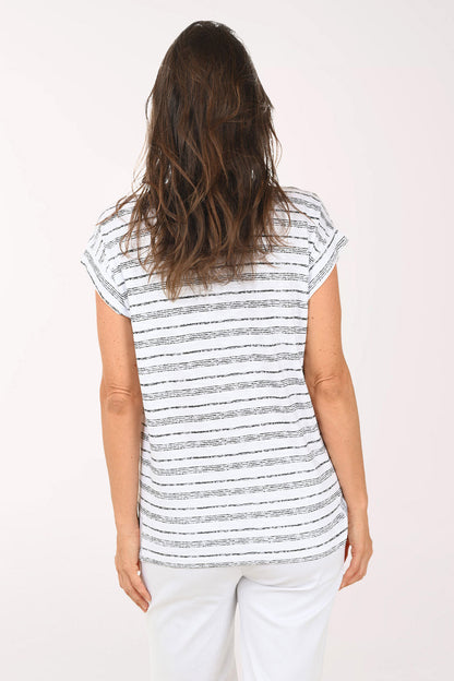 Black And White Striped Tee