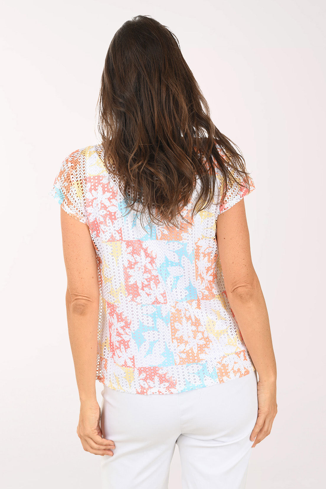 Fun In The Sun Floral Mesh Top