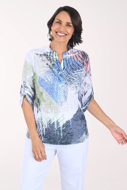 Sand Ripples High-Low Knit Top