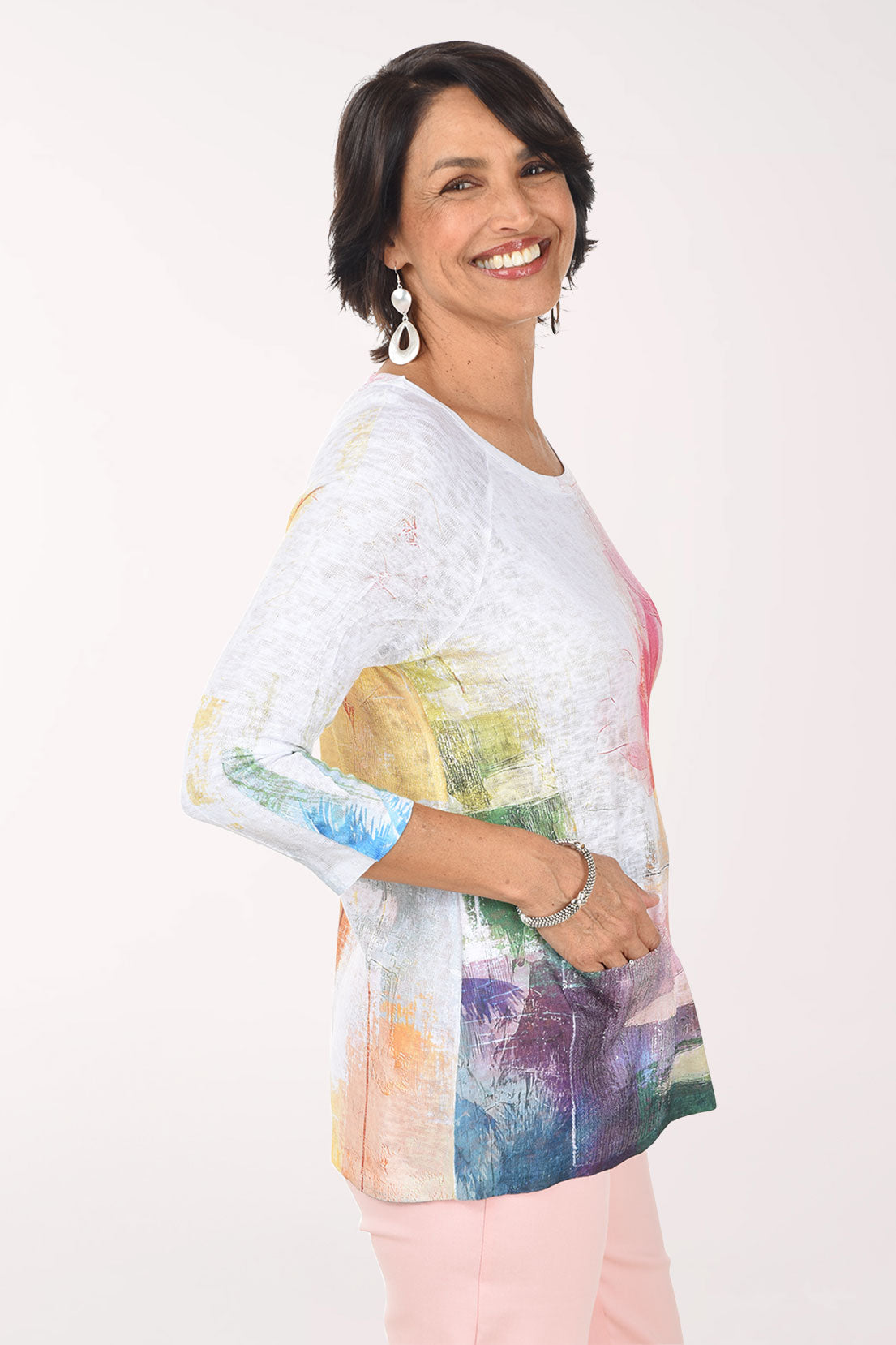 Reflecting Pond Sequin Pocket Knit Top
