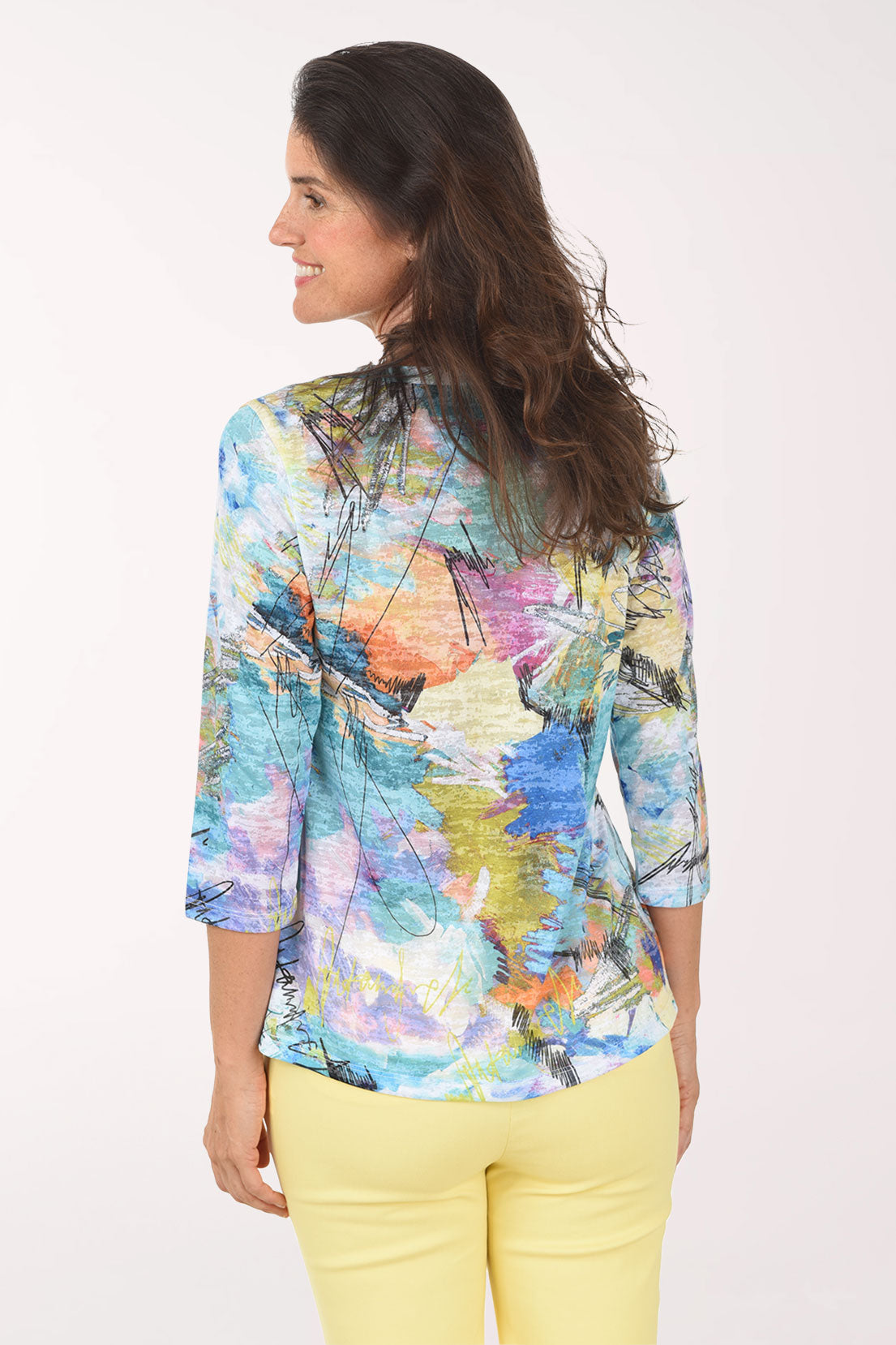 Kelly Burnout V-Neck Knit Top