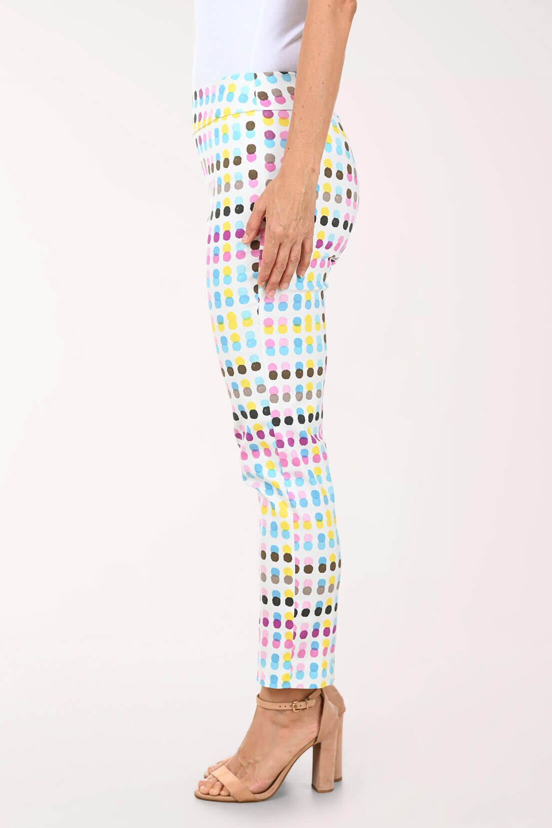 Blue Dots Pull-On Ankle Pant