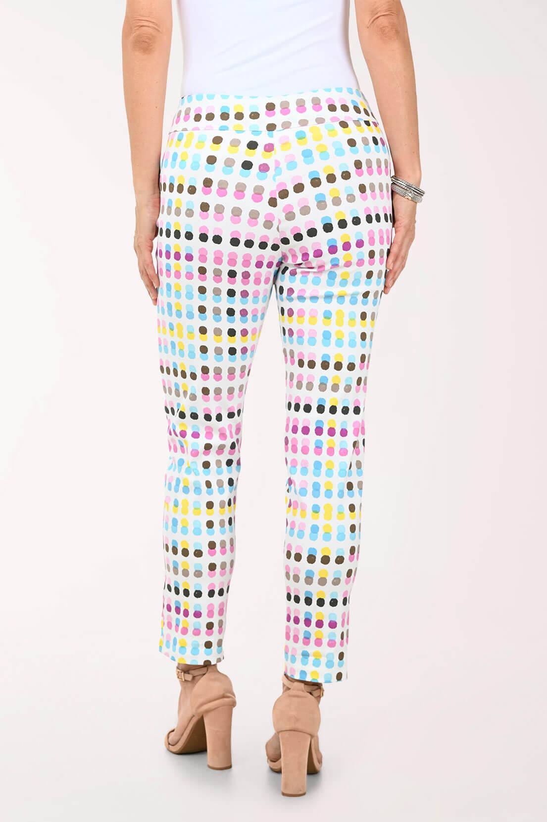 Blue Dots Pull-On Ankle Pant