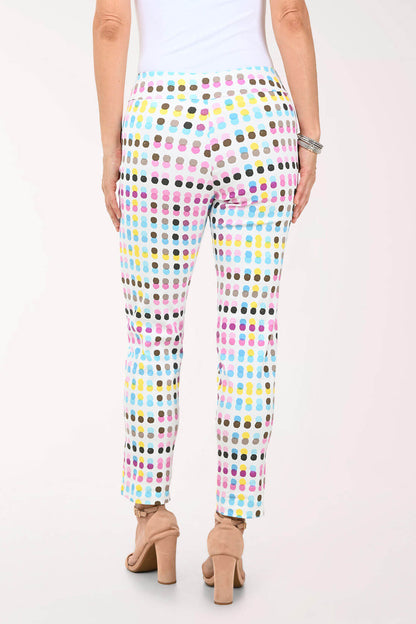 Blue Dots Pull-On Ankle Pant