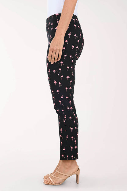 Black Flamingo Pull-On Ankle Pant