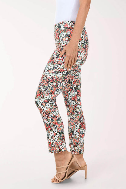 Mini Flowers Pull-On Ankle Pant