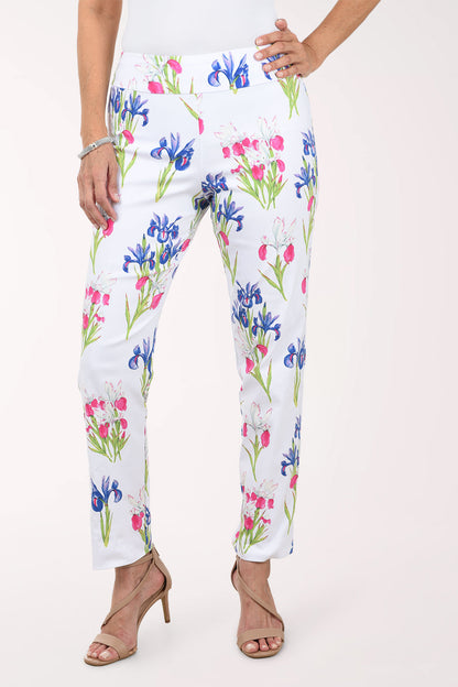 Pink Iris Pull-On Ankle Pant