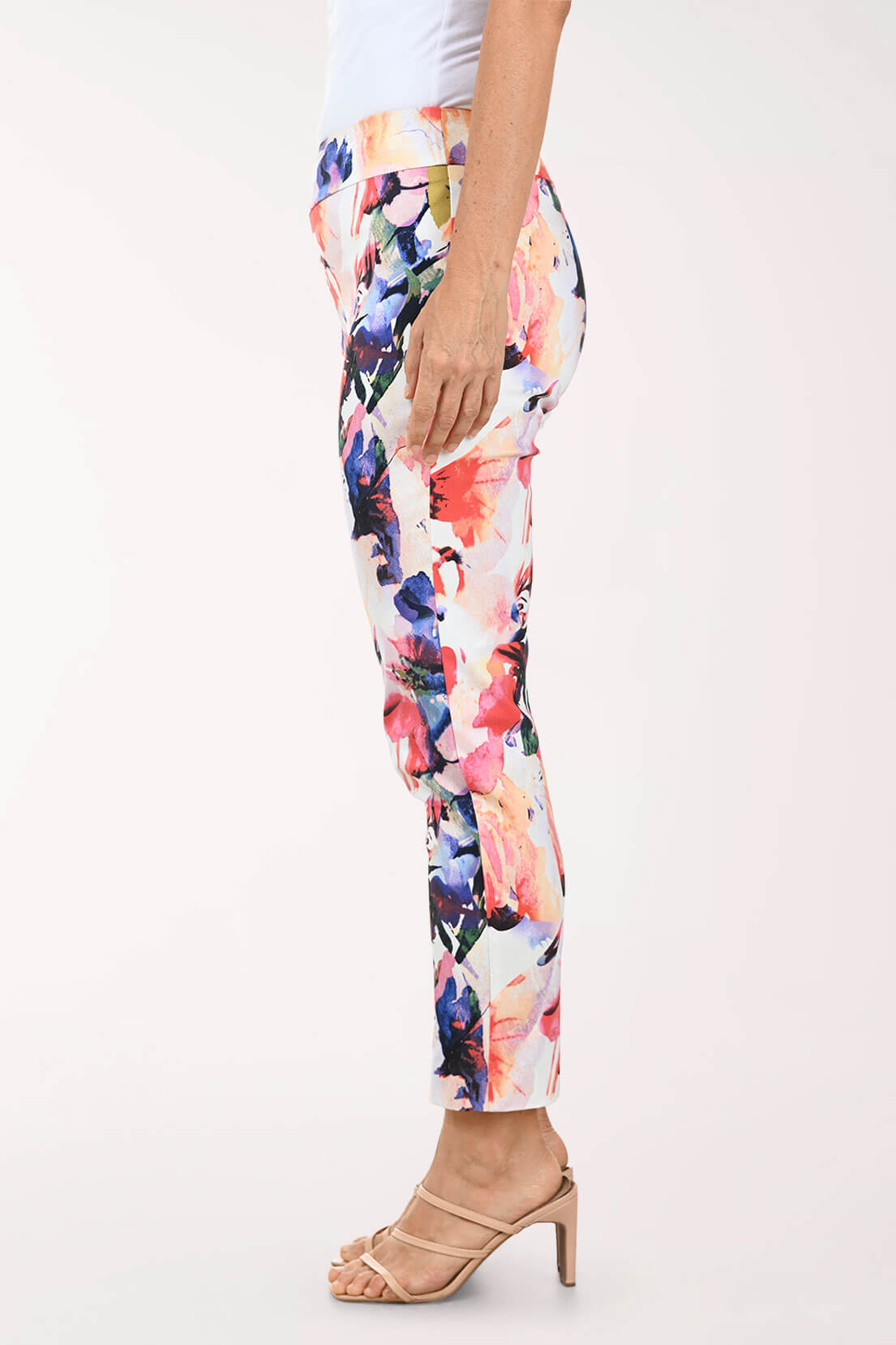 Pink Splash Pull-On Ankle Pant
