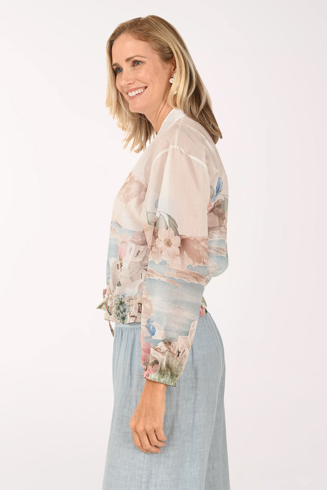 Beige Village Tencel-Blend Zip Jacket