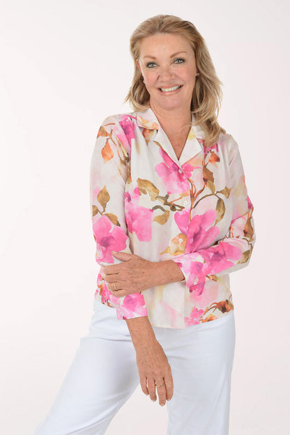 Cherry Blossoms Chiffon Shirt