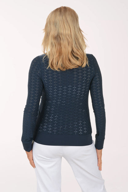 Pointelle Lace UPF50 Zip Front Jacket