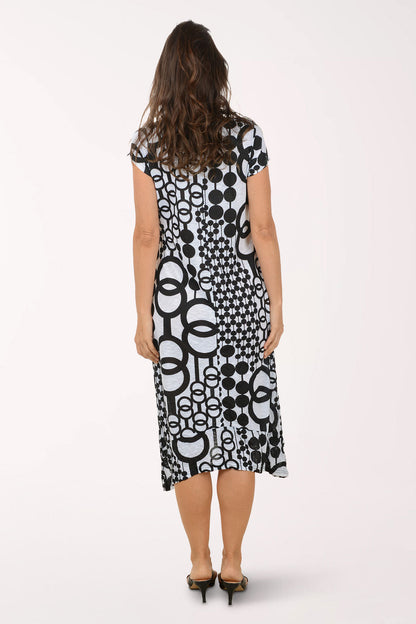 Chain Link Shark Bite Midi Dress