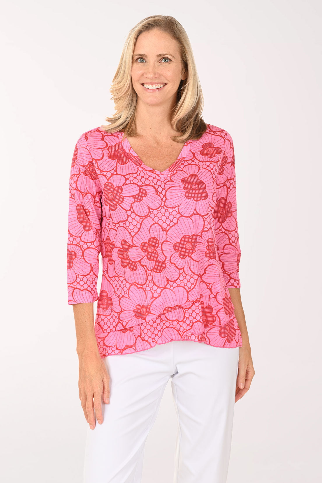 Cherry Blossoms Criss Cross Tunic