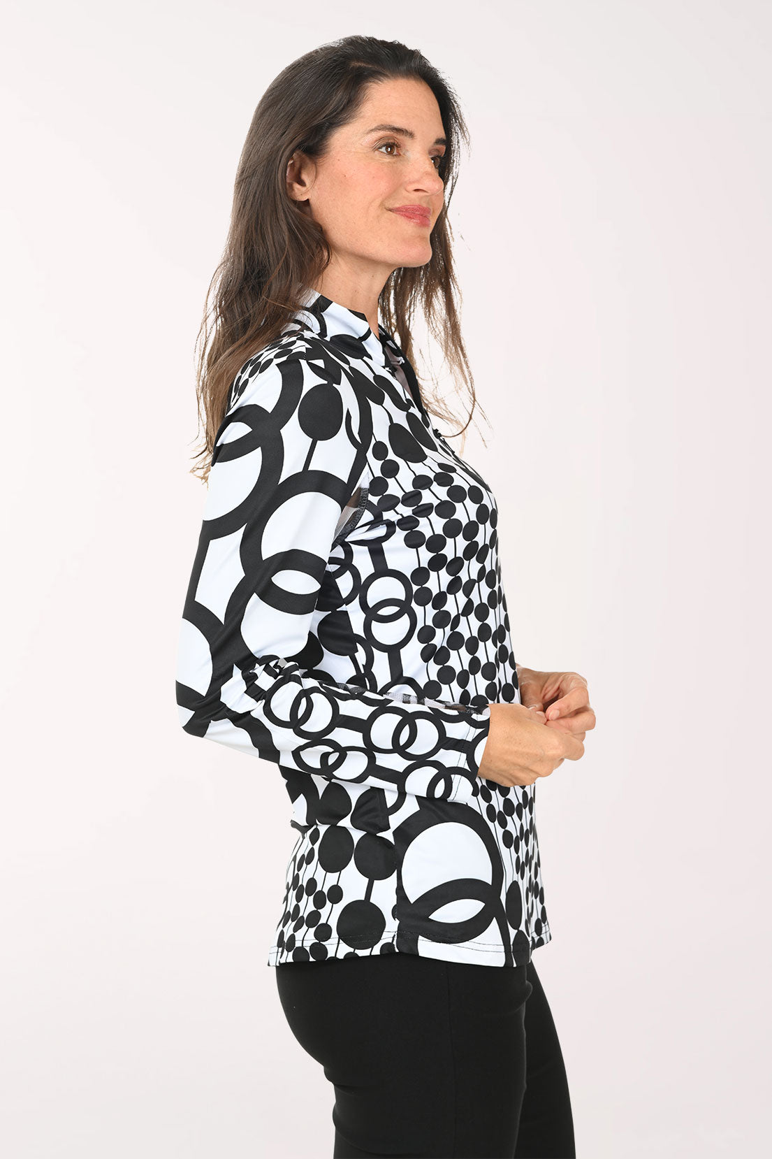 Chain Link UPF50 Quarter Zip Top