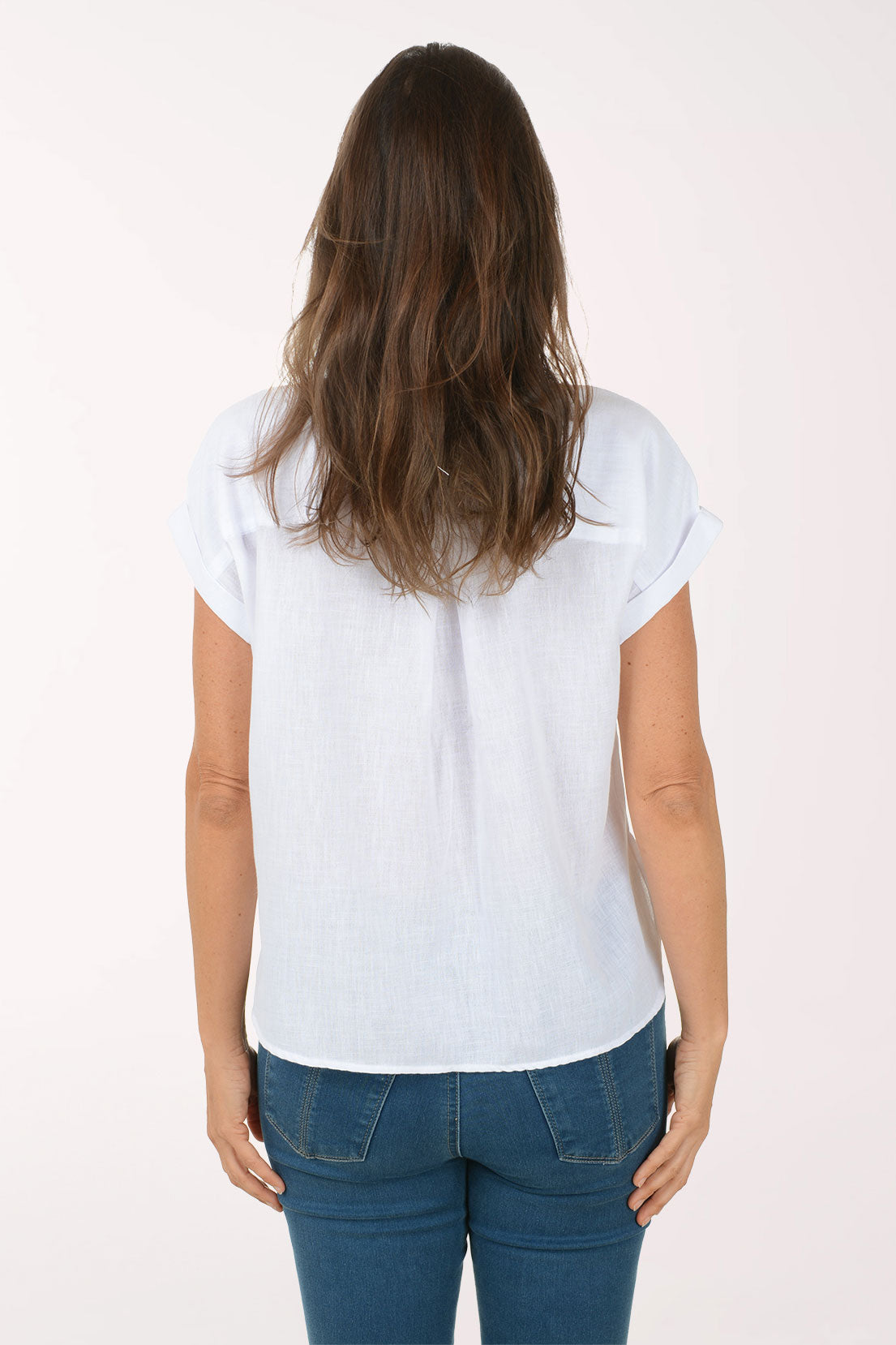 Solid High-Low Boxy Blouse