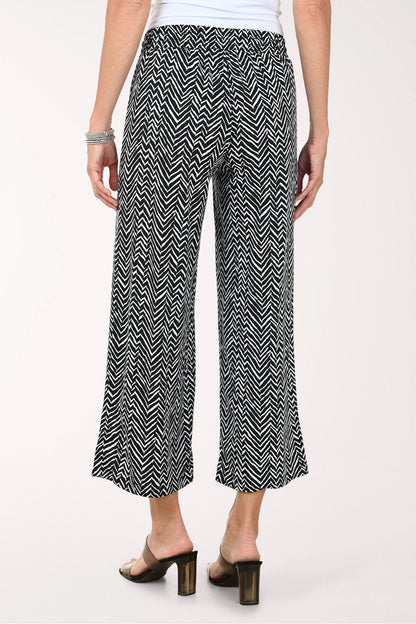 Chevron Drawstring Palazzo Pant