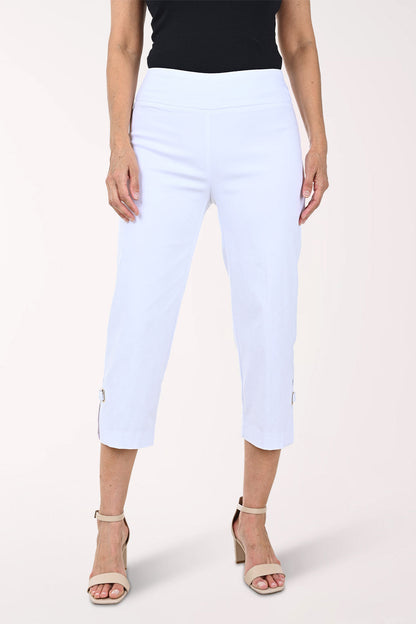 Grommet Loop Hem Capri Pant