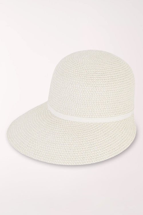 Ivory Glitter Backless Sun Hat